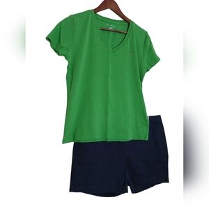 Tommy Hilfiger Outfit Shorts womens Size 12 And Top Size L